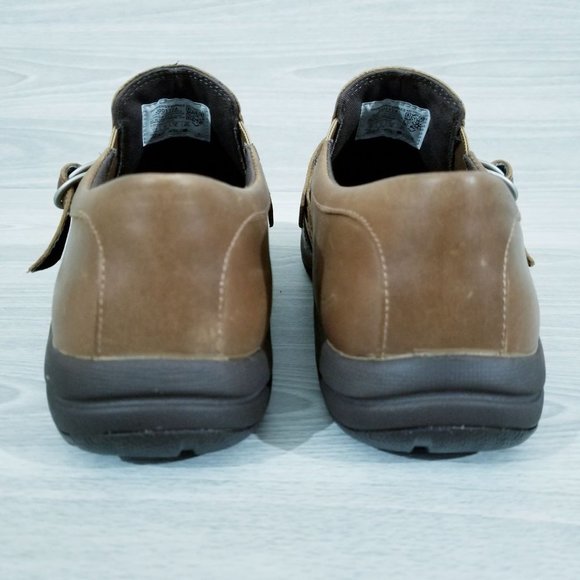 Merrell Loafers Dassie Stich Moccasin Buckle Womens Size 8.5 Brown Leather Shoes - Picture 6 of 12